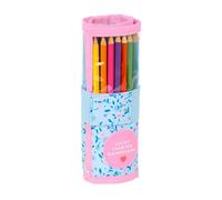 Safta VMB Paradise - Roll-Up Pencil Case Included, Children's Case, Child, Ideal for Children from 5 to 14 Years, Comfortable and Versatile, Quality and Resistance, 7 x 20 cm, Light Blue/Light Pink,