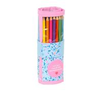Safta VMB Paradise - Roll-Up Pencil Case Included, Children's Case, Child, Ideal for Children from 5 to 14 Years, Comfortable and Versatile, Quality and Resistance, 7 x 20 cm, Light Blue/Light Pink,