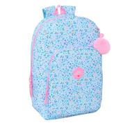 Safta VMB Paradise - School Backpack, Adaptable to Cart, Ideal for Children of Different Ages, Comfortable and Versatile, Quality and Resistance, Light Blue/Light Pink, M, Casual