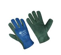 SAFTA Water Proof Work Gloves, Cow Grain leather top Split Leather Cuff, Water Proof Gardening Gloves, perfect for Engineering|Mechanic|Warehouse|builders|Driving|Cleaning work. (XL(10), Green)