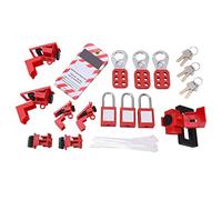 Safty Lock Off Kit for Electricians with Safety Padlocks, Locking Hasps, Circuit Breaker Locks, Lockout Tagout Kit for Industrial Equipment Maintenance and Compliance