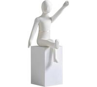 SAFWEL Dressmakers Fashion Mannequin Body Form 1-9 Years Old Full Body Pinnable Flexible Mannequin with Bendable Arms & Legs, Sitting Child Mannequin for Boutique Window/Christmas Installation ( Size