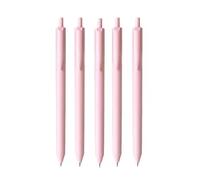 SAFWEL Retractable Point Pen Ballpoint Pen Pack of 5 Gel Ink Pens 0.4mm Black Ink for Journaling Drawing Doodling Notetaking (Color : Pink)