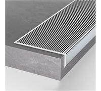 SAFWELAU Edging Strip Door strip Aluminum Stair Nosing 10cm Extra Wide Stair Tread Edge Protector for Outdoor Indoor Steps(Silver,L-46/117cm)