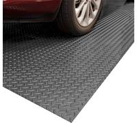 SAFWELAU Non-Slip Carpet Non-Slip Protector Mat Black 3mm Thick Rubber Flooring Matting Roll for Garage Floor/Outdoor, Workshop Rubber Matting(100X600cm/39.4inX236in)