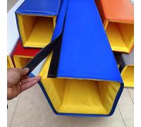 SAFWELAU Safety Pole Pads Basketball Pole Pad Hollow Foam Pole Padding, 6ft Tall Square Post Padding Wrap Around for Player Protection and Safety (Blue,6x6 Inch)