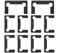 safycaby 10 PCS Shower Door Hinge Shims Glass Shower Door Hinge Gaskets Anti-Slip Gasket Glass Hinge Replacement Kit Black (Black)