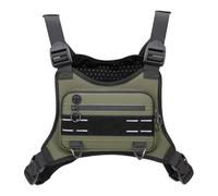 Sag Chest Bag for Men - Outdoor Chest Bag Running Vest, Waterproof Utility Pack | Lightweight Phone Holder Adjustable Strap for Training, Travel, Cycling, Hiking, Jo, Dark Green, Se référer au
