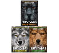 Sag Erin Hunter Survivors Series 3 Books Collection Set (Darkness Falls, A Hidden , The Empty City)