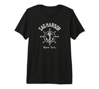 Sag Harbor New York Compass Rose NY Nautical Sailing Premium T-Shirt