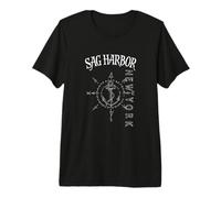 Sag Harbor NY Sailing Compass Rose Sailboat Premium T-Shirt