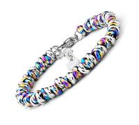 SAGA GIOIELLI - Bracelets for Womens and Mens Made of Stainless Steel, Ideal as Birthday Gift, Mother's Day, Father's Day, Name Day (Style 1)