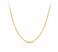 SAGA GIOIELLI Men's and Women's Gold Nuggets Necklace - Stainless Steel - Length 40 + 5 cm - Grain 2 mm - Gift Box Included - Unisex