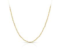SAGA GIOIELLI Men's and Women's Three Stainless Steel Gold Nuggets Necklace - Length 40 + 5 cm - Grain 2 mm - Gift Box Included - Unisex