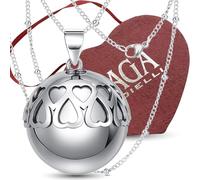 SAGA GIOIELLI - Pregnancy Angel Caller Necklace Pregnancy Angel Caller Pendant, Pregnancy Gift Ideas for Pregnant Women as a Fortune Holder, Gift for Future Mother, m, Stainless Steel, 0 US