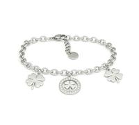SAGA GIOIELLI® Women's Bracelet Four Leaf Clover Lucky Stainless Steel Gift Box