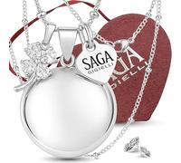 Saga Giolli® NECKLACE Calling Angels Mexican Bubble Charm Square-Flower Holder