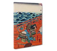 Saga Goro Mitsutoki by Utagawa Kuniyoshi Painting Canvas Print | Gallery Wrapped 30mm Frame Wall Art | 30x20 inches | Ready to Hang | Asian Picture | Living Room Bedroom Lounge Office