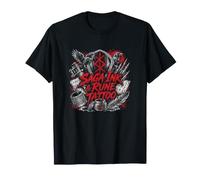Saga Ink Rune Tattoo Viking Norse Ravens Skull T-Shirt