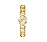 SAGA Luna Women's Watch with Moon-Shaped Bracelet and Danube Crystals - Elegant Timepiece Featuring Swiss Movement, Adjustable Strap, and Water Resistance, Gold, Modern