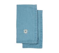 Sagaform Eden denim kitchen towel 50x70 cm 2-pack Blue