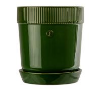 Sagaform Elise flower pot with saucer Ø17 cm Green