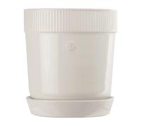 Sagaform Elise flower pot with saucer Ø17 cm White
