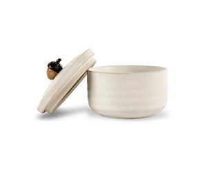 Sagaform Ellen acorn jar with lid Ø13.5 cm Off white