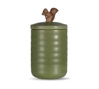 Sagaform Ellen squirrel jar with lid Ø10 cm Green