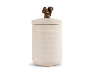 Sagaform Ellen squirrel jar with lid Ø10 cm Off white