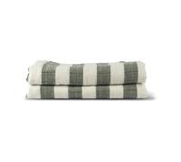 Sagaform Emilie throw 130x170 cm Green-white