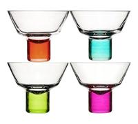 Sagaform Martini Glasses | Club Beer Glasses Celebration Gift - Blue/Green - Set of 4