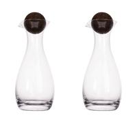 Sagaform Nature oil/vineger bottle with cork stopper 2-pack 35 lear-dark brown