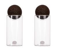 Sagaform Nature salt- and pepper set with cork stopper 2-pack Clear-dark brown