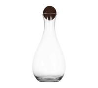 Sagaform Nature wine carafe with cork stopper 2 l Clear-dark brown