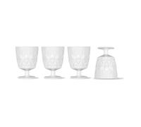 Sagaform Picknick Juni glass 4-pack White