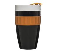 Sagaform "to Go Mug, Plastic, Black/Orange/White