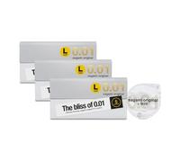 Sagami Original 0.01 L-Size | Ultra Thin | Super Strong | Non Latex PU Condoms (15 Pack)