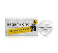 Sagami Original 0.02 L-Size | Super Thin | Super Strong | Non Latex PU Condoms (6 Pack)