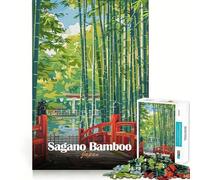 Sagano Bamboo Forest, Japan 1000 Pieces Jigsaw Puzzles for Adults Fine Logic Toy Leisure Time Neat Edge Art Collectible (50x75cm)