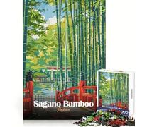 Sagano Bamboo Forest, Japan Jigsaw Puzzle for Teenagers 1000 Pieces Boost Memory Relaxing Fun Premium Cut Stylish Gift (38x52cm)