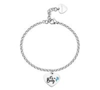 S'Agapõ SBY039 Women's Steel Bracelet with Heart Symbol | Be My Family Collection - 185 mm Stainless Steel