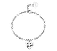S'Agapõ SBY045 Women's Steel Bracelet with Heart Symbol | Be My Family Collection - 185 mm Stainless Steel