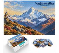 Sagarmatha National Park Nepal Illustration Jigsaw Puzzle, 1000 Piece | For a useful gift beyond Christmas Day, this adult jigsaw puzzle with 1000 pieces makes a thoughtful puzzle gift for adults.