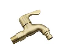 SagaSave 1/2" Brass Hose End Tap Outdoor Garden Tap Garden Brass Water Bib Tap Brass Water Tap Allotment Tap Wall Mounted Faucet Washing Machine Tap