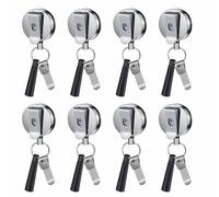 SagaSave 10Pcs Retractable Pull Pen Pencil Holder Metal Pen Lanyard with Belt Clip and Key Ring for Carpenter Worker Nurse Waiter (90cm