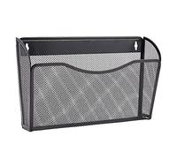 SagaSave 1PCS A4 Mesh Hanging Wall File Holder, Mesh Desk Organiser Mail Organiser Magazine Storage,Black