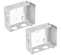 SagaSave 2 Pcs Venetian Blind Brackets - 2 Inch Venetian Blinds Fittings Box, Window Profile Box, Headrail Mounting Bracket for Office Home Curtains, White