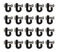 SagaSave 20 Pcs Kayak Storage Hooks, Wall Mounted J Hooks Utility Hangers, Brackets Hooks for Organizing Tools, Wood, Metal, Board and Stick