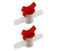 SagaSave 2PCS Barbed Ball Valve, 12mm Drip Irrigation Barbed Ball Valve, Shut Off Switch Flow Control Valve, Ball Valve Barbed, Hose Pipe Joiner Faucet Connector Adapter (WT)